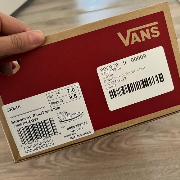 Strawberry Sk8-Hi Suede Vans - Picture 2 of 6